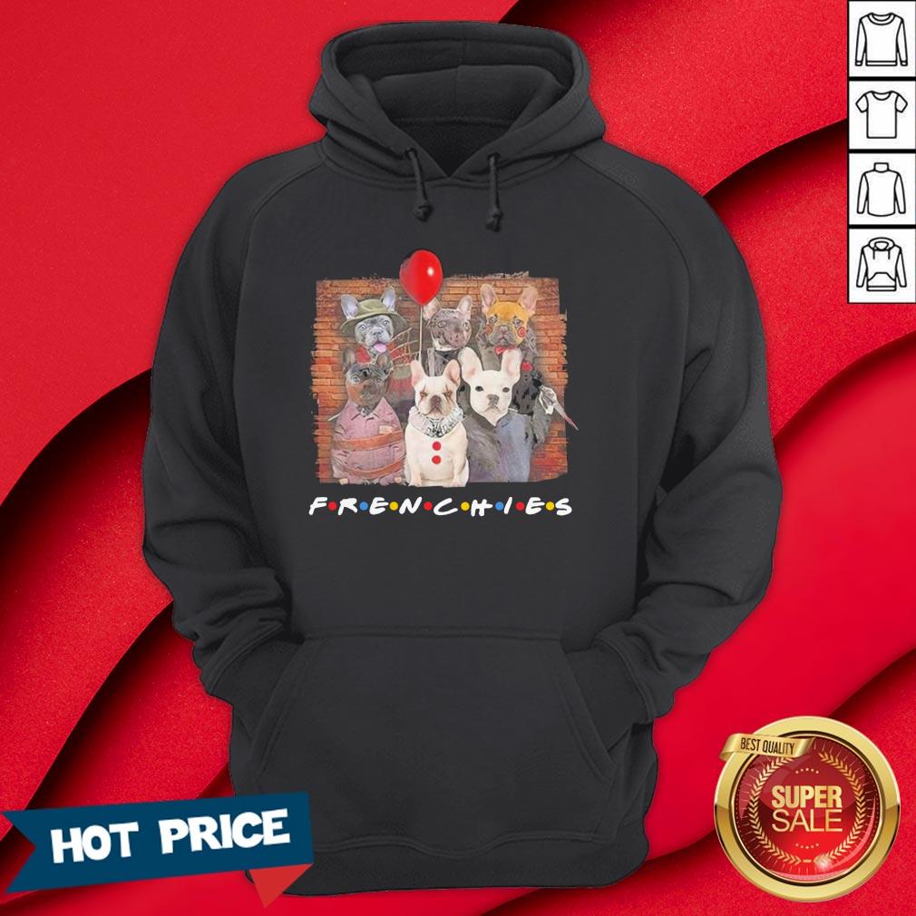 Horror Character Dog Frenchies Friends Halloween Shirt - Image 5