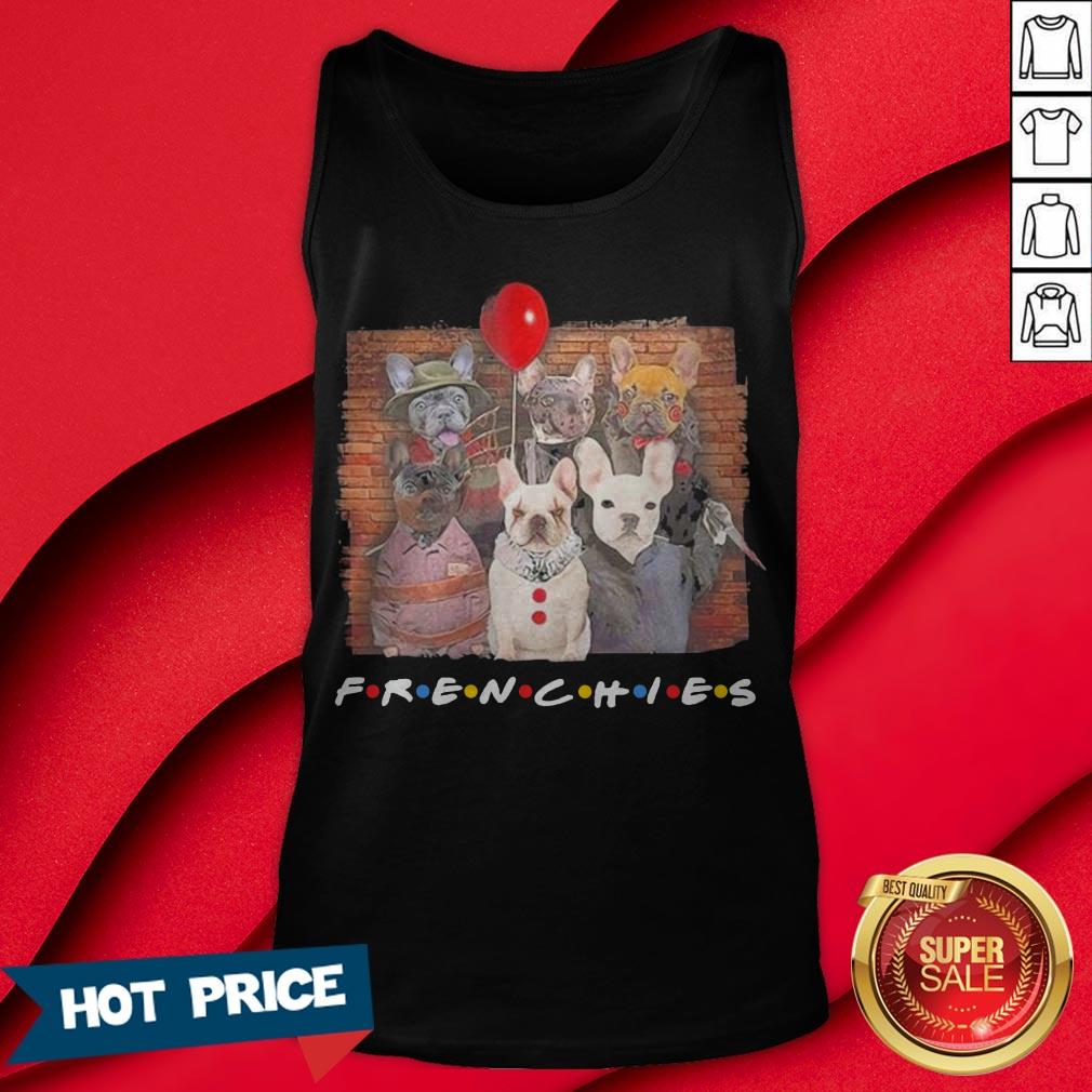 Horror Character Dog Frenchies Friends Halloween Shirt - Image 2