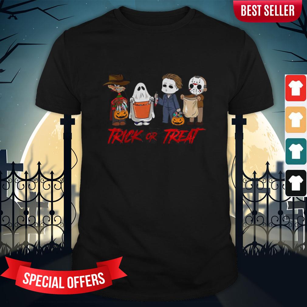 Horror Character Trick Or Treat Halloween Shirt
