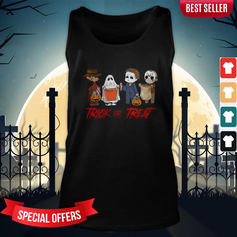 Horror Character Trick Or Treat Halloween Shirt - Image 3