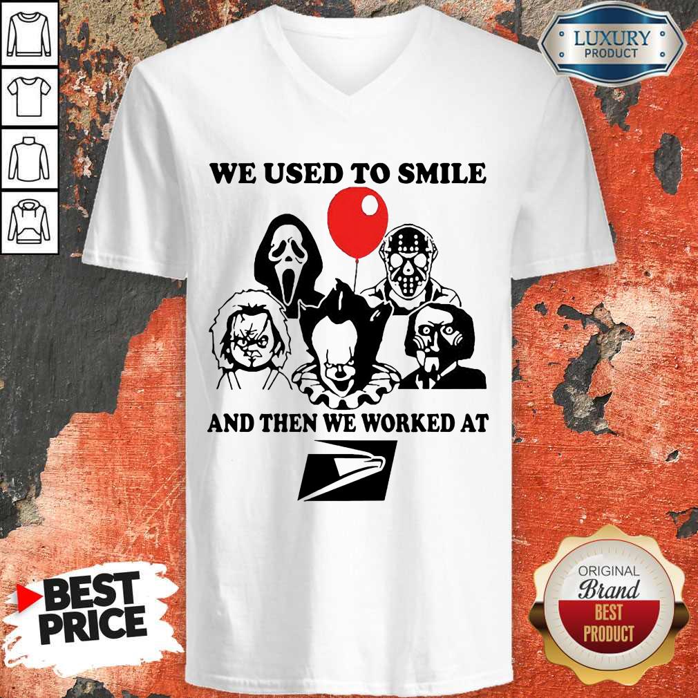Horror Character We Used To Smile And Then We Worked At United States Postal Service Shirt - Image 4
