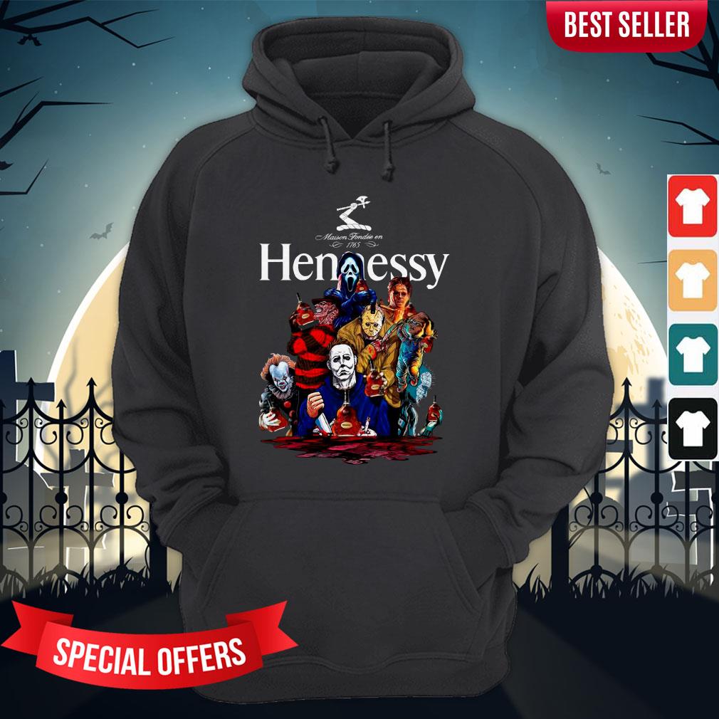 Horror Characters Hennessy Party Happy Halloween Shirt - Image 5