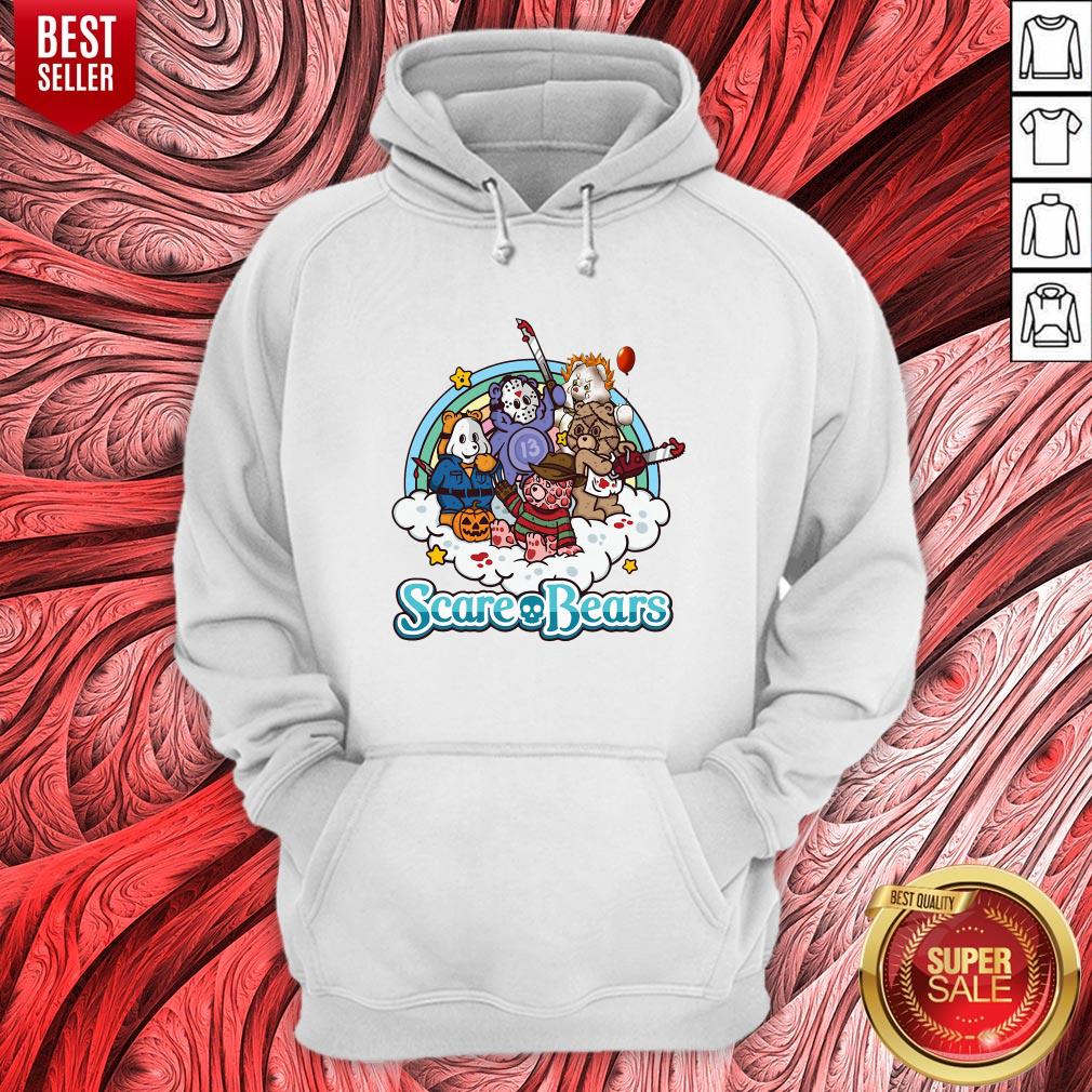 Horror Movie Characters Scare Bears Halloween Shirt - Image 3