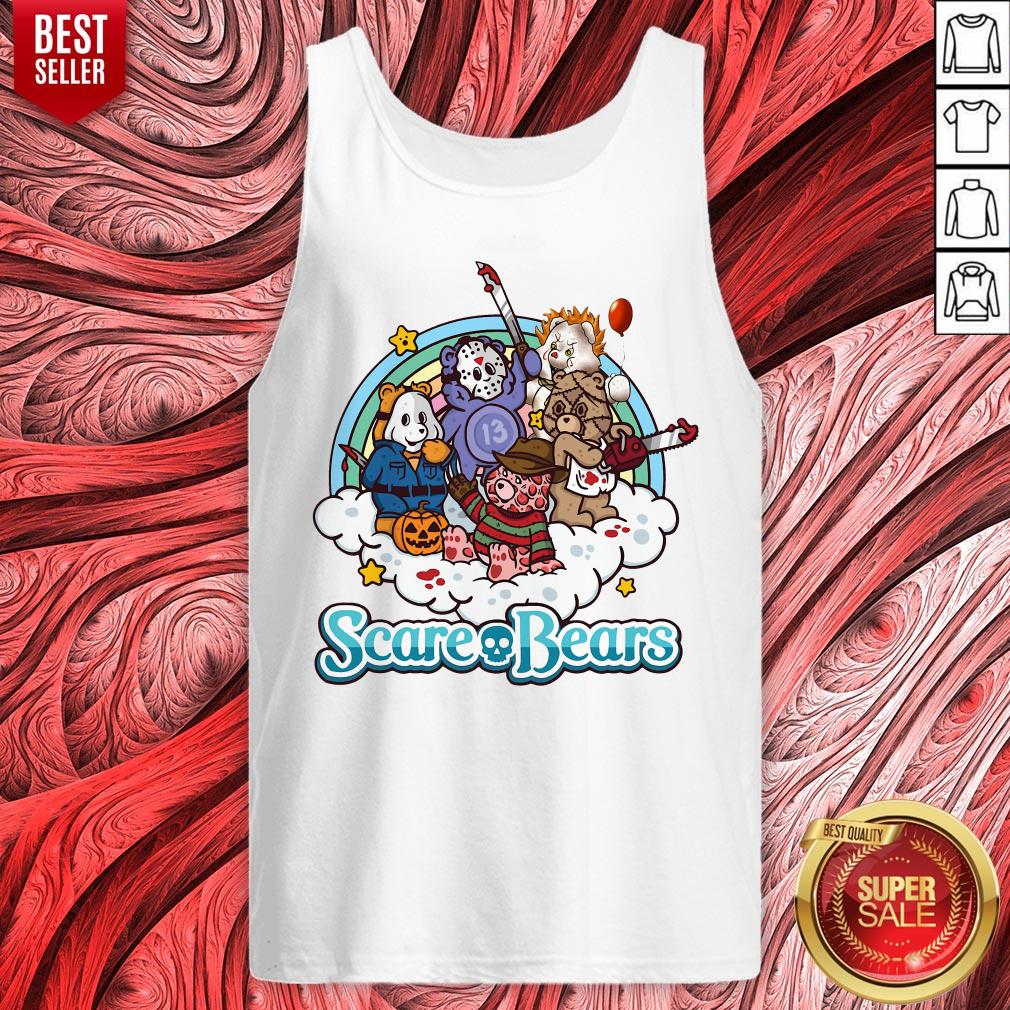 Horror Movie Characters Scare Bears Halloween Shirt - Image 5