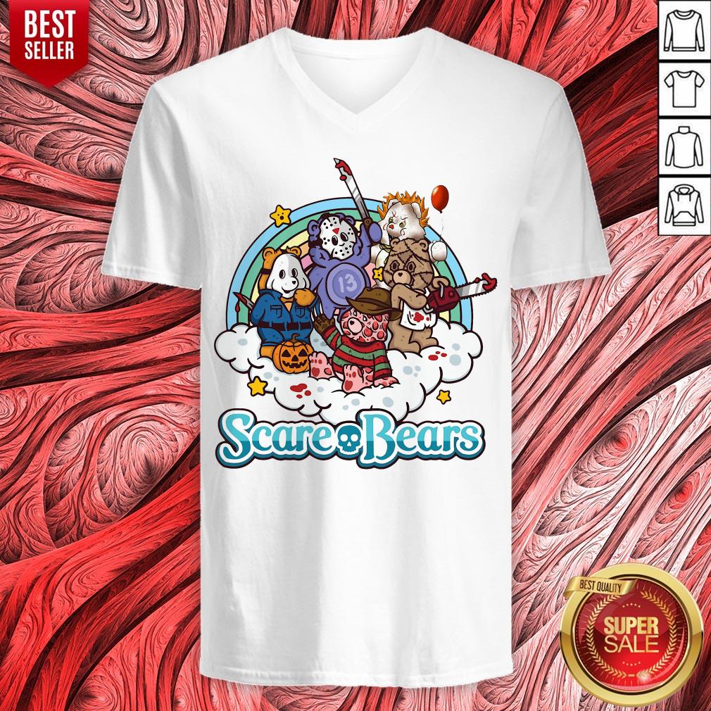 Horror Movie Characters Scare Bears Halloween Shirt - Image 4