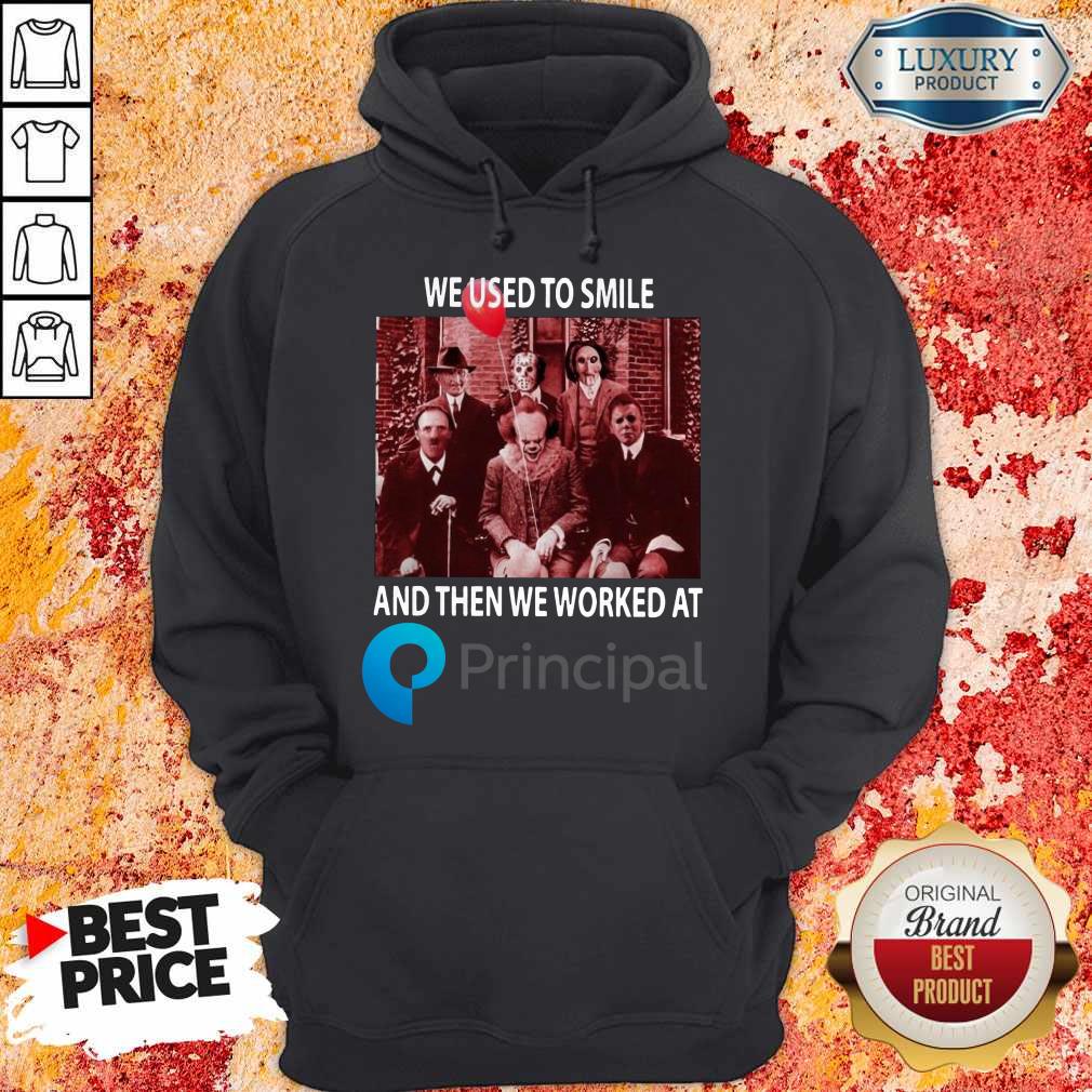 Horror Movie Characters We Used To Smile And Then We Worked At Principal Halloween Shirt - Image 5