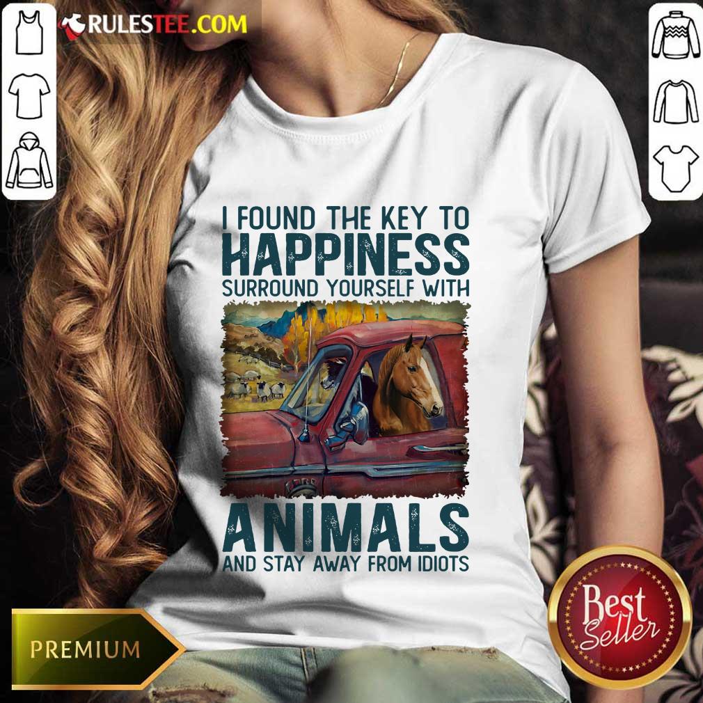 Horse I Found The Key To Happiness Animals Shirt - Image 3