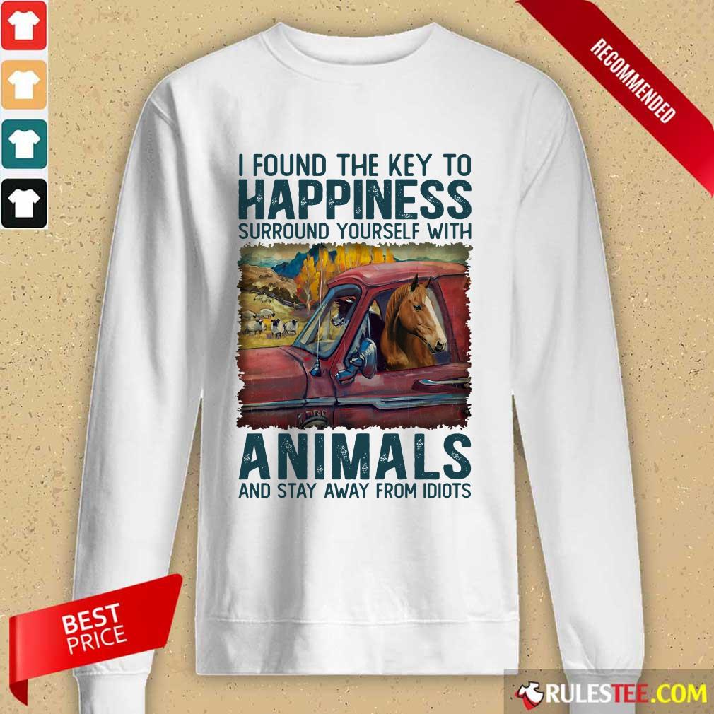 Horse I Found The Key To Happiness Animals Shirt - Image 2