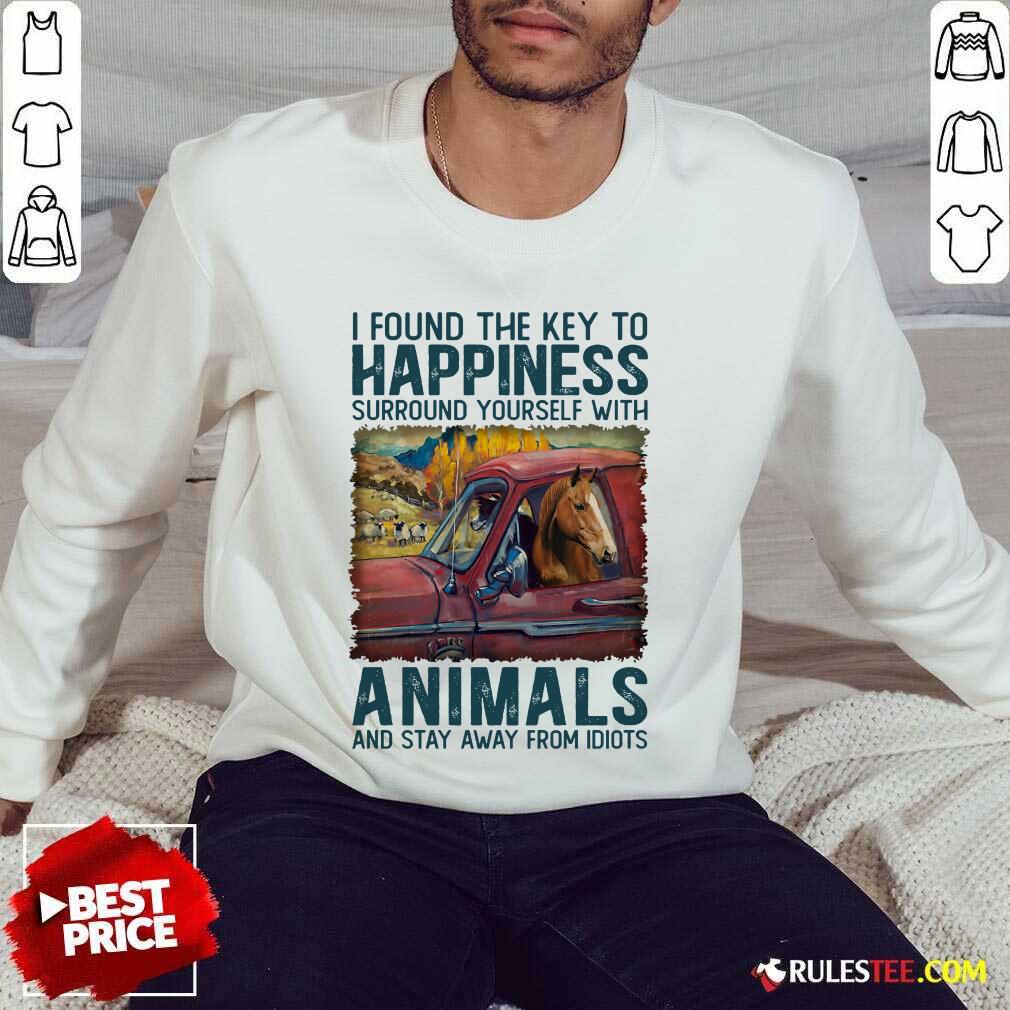 Horse I Found The Key To Happiness Animals Shirt - Image 5