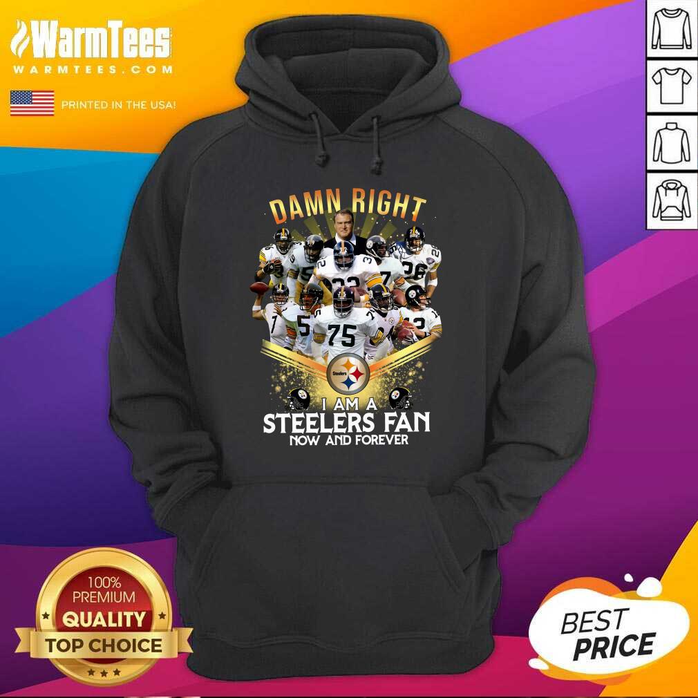 Hot 2020 Damn Right I Am A Steelers Fan Now And Forever Shirt - Image 2