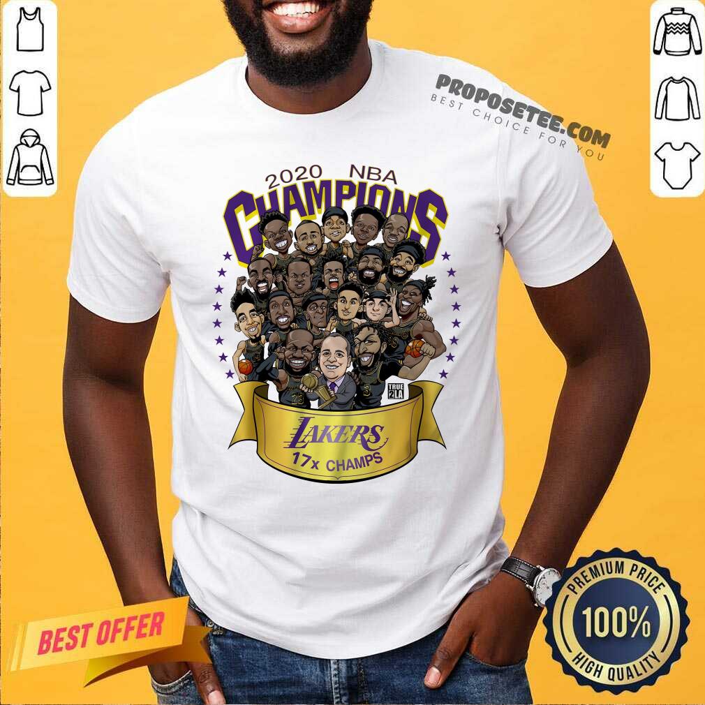 Hot 2020 Nba Champions Los Angeles Lakers 17 Champs Cartoon Shirt