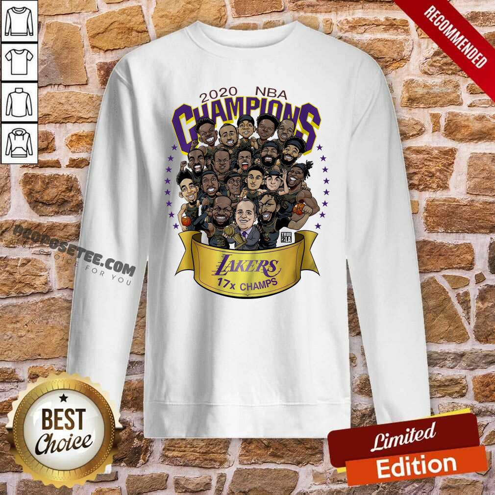 Hot 2020 Nba Champions Los Angeles Lakers 17 Champs Cartoon Shirt - Image 5