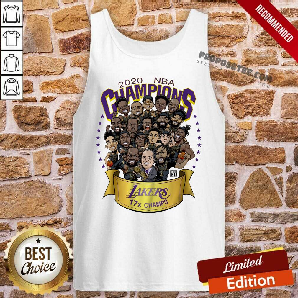 Hot 2020 Nba Champions Los Angeles Lakers 17 Champs Cartoon Shirt - Image 4