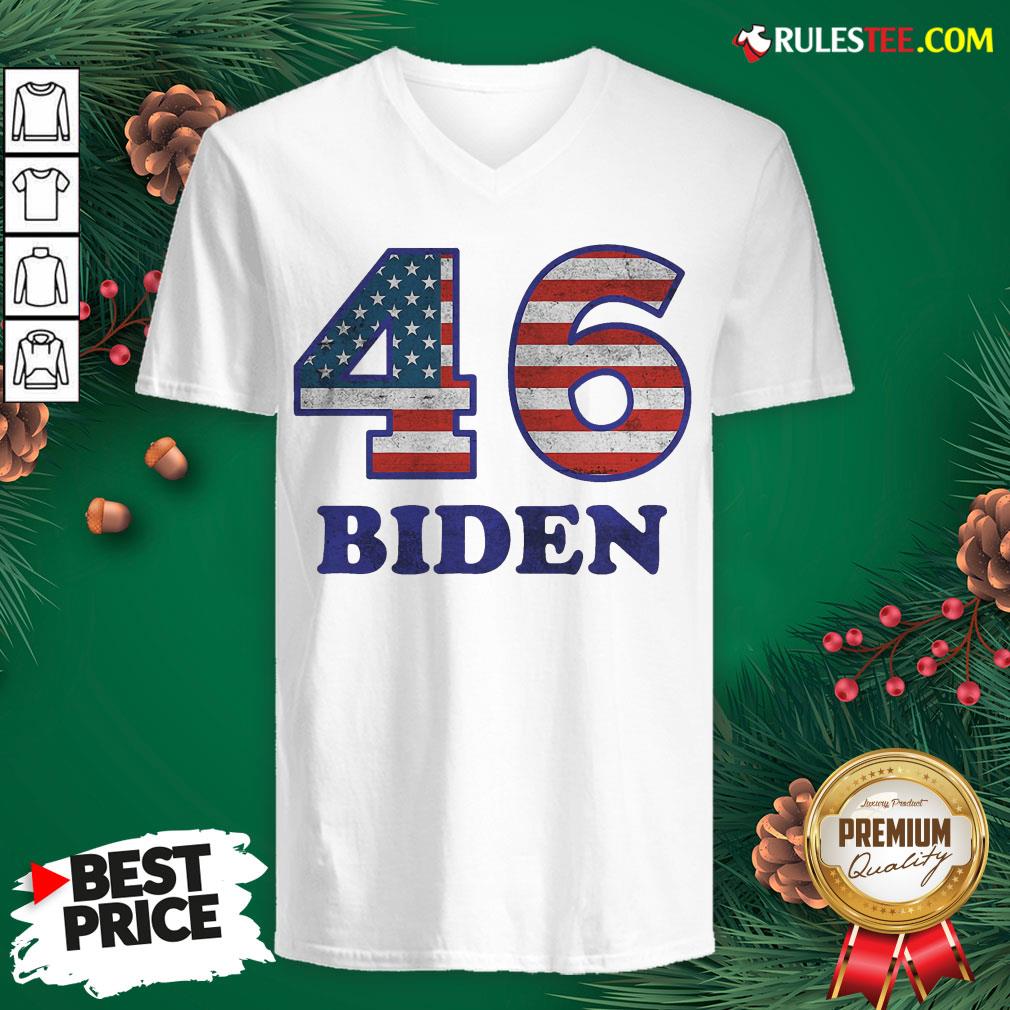 Hot 46 Joe Biden 2020 Us President Election Pro Biden Democrat Flag Shirt - Image 4
