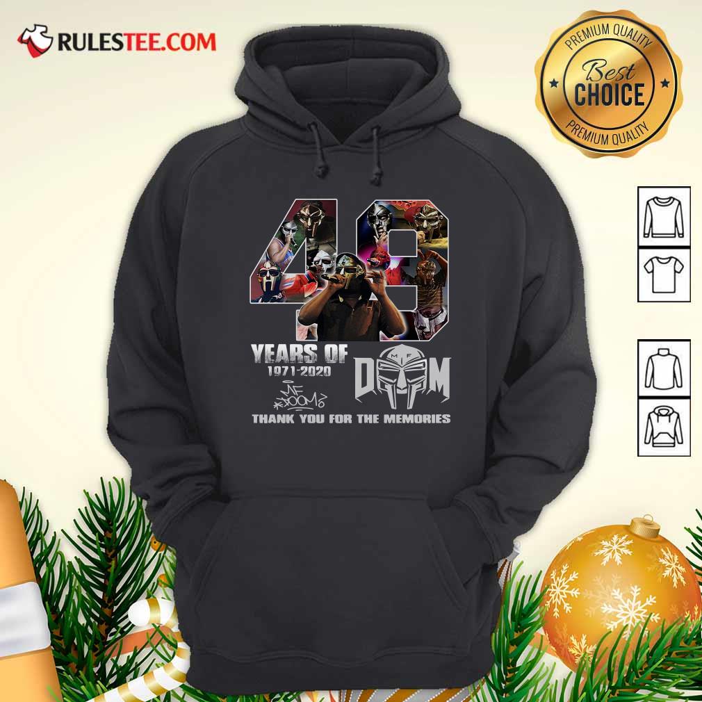 Hot 49 Years Of Dom 1971 2020 Thank You For The Memories Signatures Shirt - Image 2