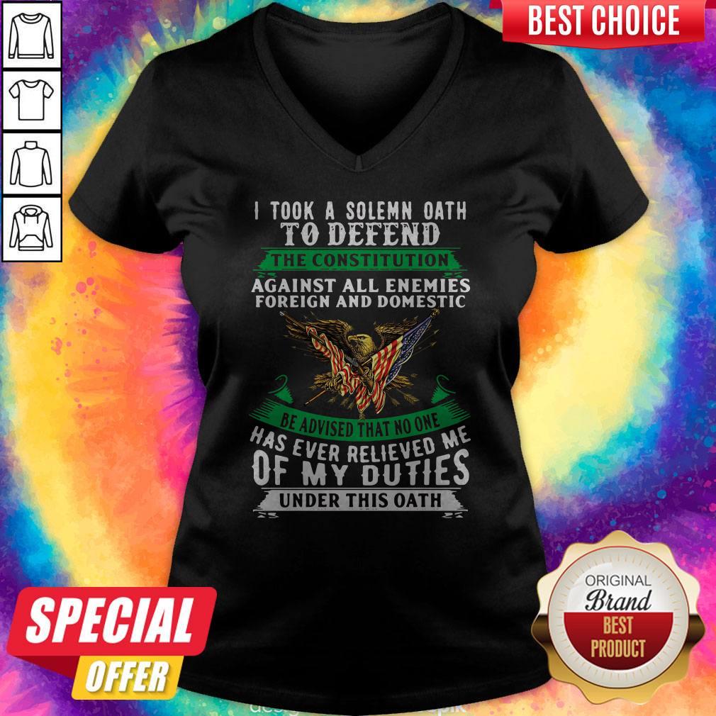 Hot 4th July 1985 I Took A Solemn Oath To Defend The Constitution Of My Duties Under This Oath Shirt - Image 3