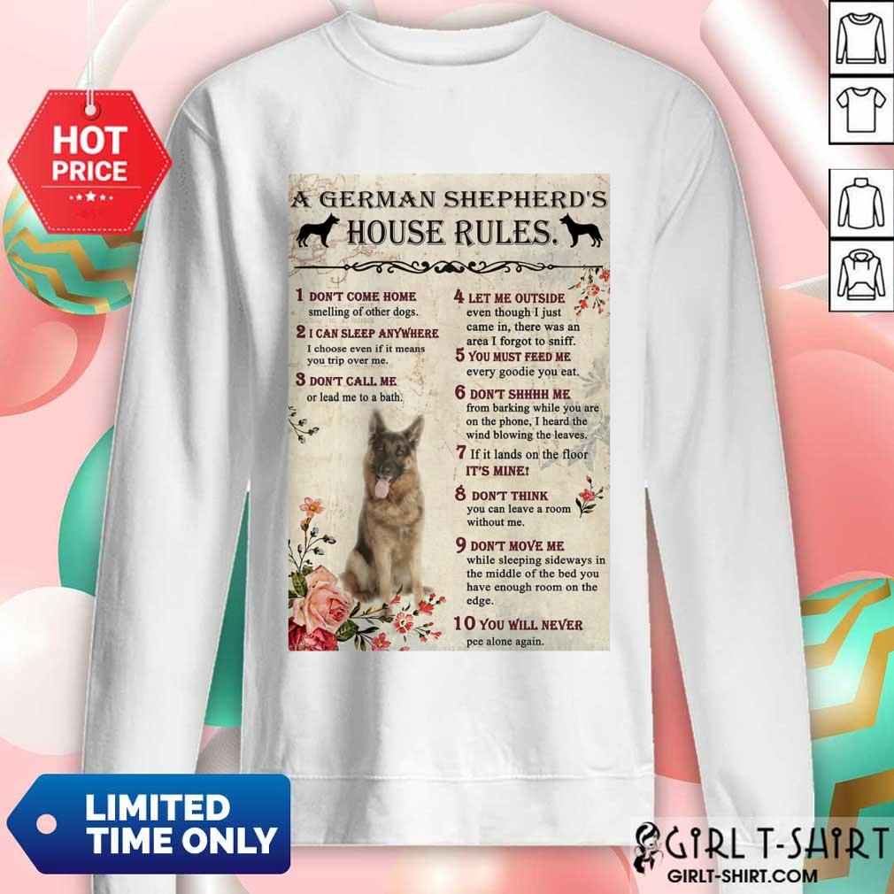 Hot A German Shepherds Hose Rules Poster Shirt - Image 4
