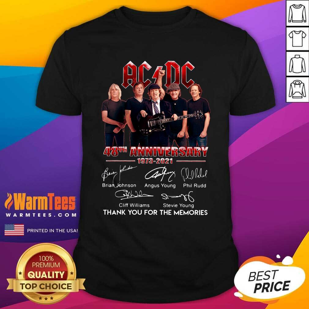 Hot Ad Dc 48th Anniversary 1973 2021 Signatures Thanks Shirt