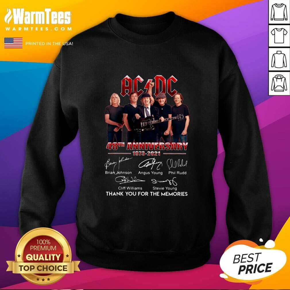Hot Ad Dc 48th Anniversary 1973 2021 Signatures Thanks Shirt - Image 3