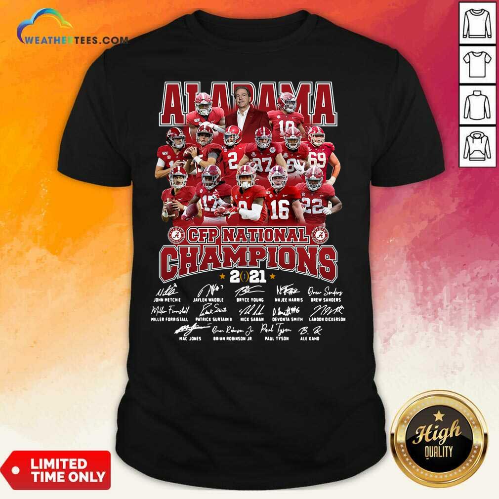 Hot Alabama Crimson Tide CFP National Champions 2021 Signatures Shirt