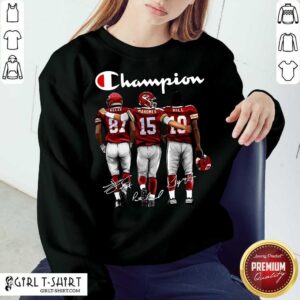 Alternative view of Hot Alabama Crimson Tide Mac Jones Najee Harris And Devonta Smith Mvp Champions Signatures Shirt
