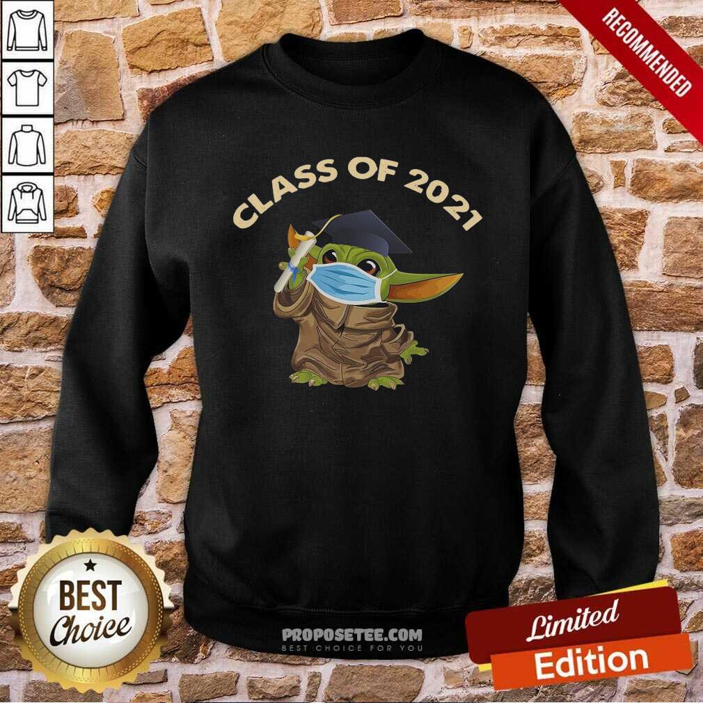 Hot Baby Yoda Face Mask Class Of Shirt - Image 5
