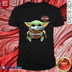 Hot Baby Yoda Mask Motor Harley Cycles Coronavirus Shirt