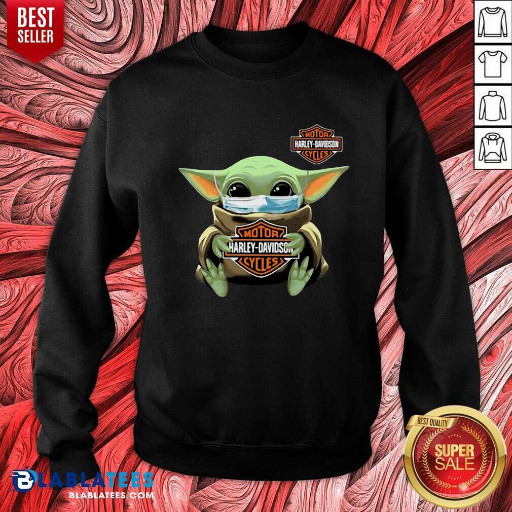 Hot Baby Yoda Mask Motor Harley Cycles Coronavirus Shirt - Image 5