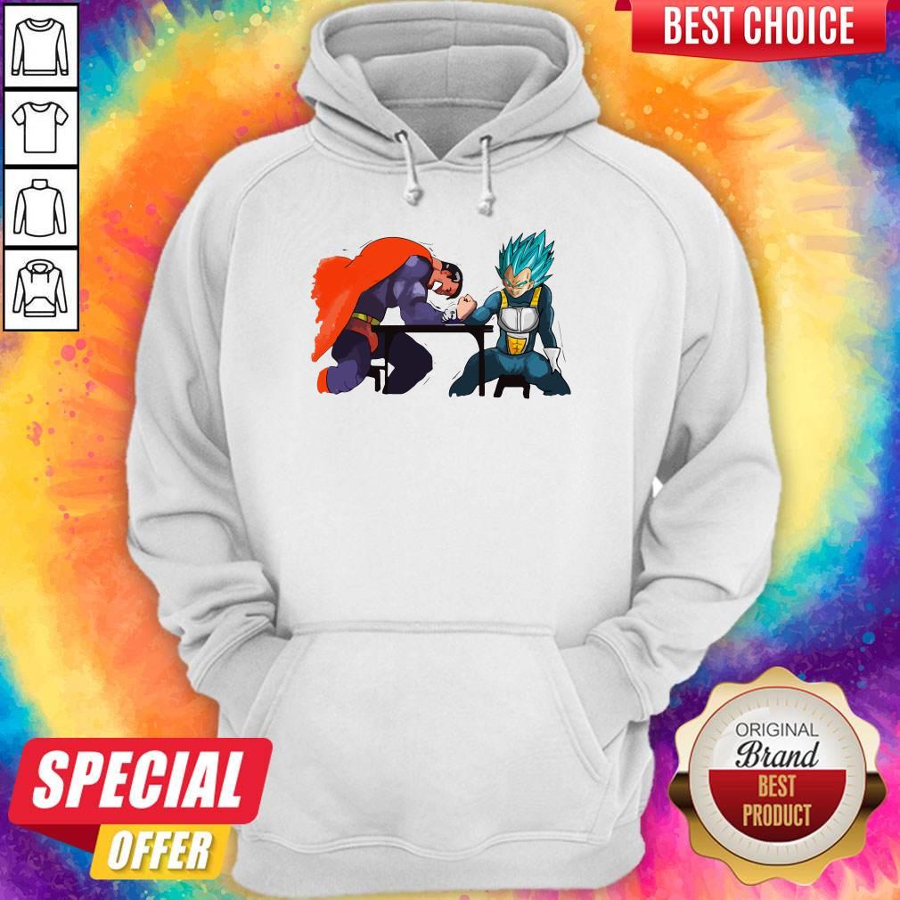 Hot Batman And Vegeta Arm Wrestling Shirt - Image 3