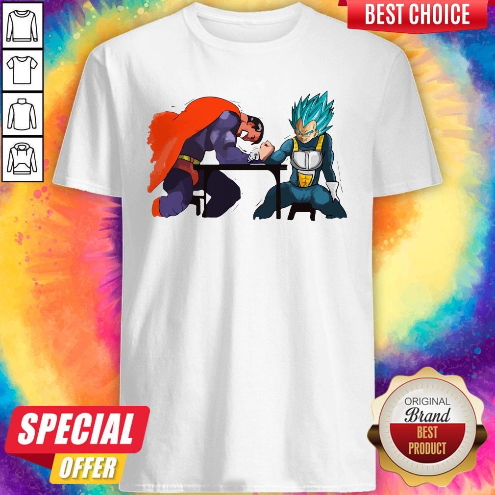 Hot Batman And Vegeta Arm Wrestling Shirt