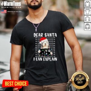 Alternative view of Hot Bearded Collie Dear Santa I Can Explain Christmas Sweater Shirt