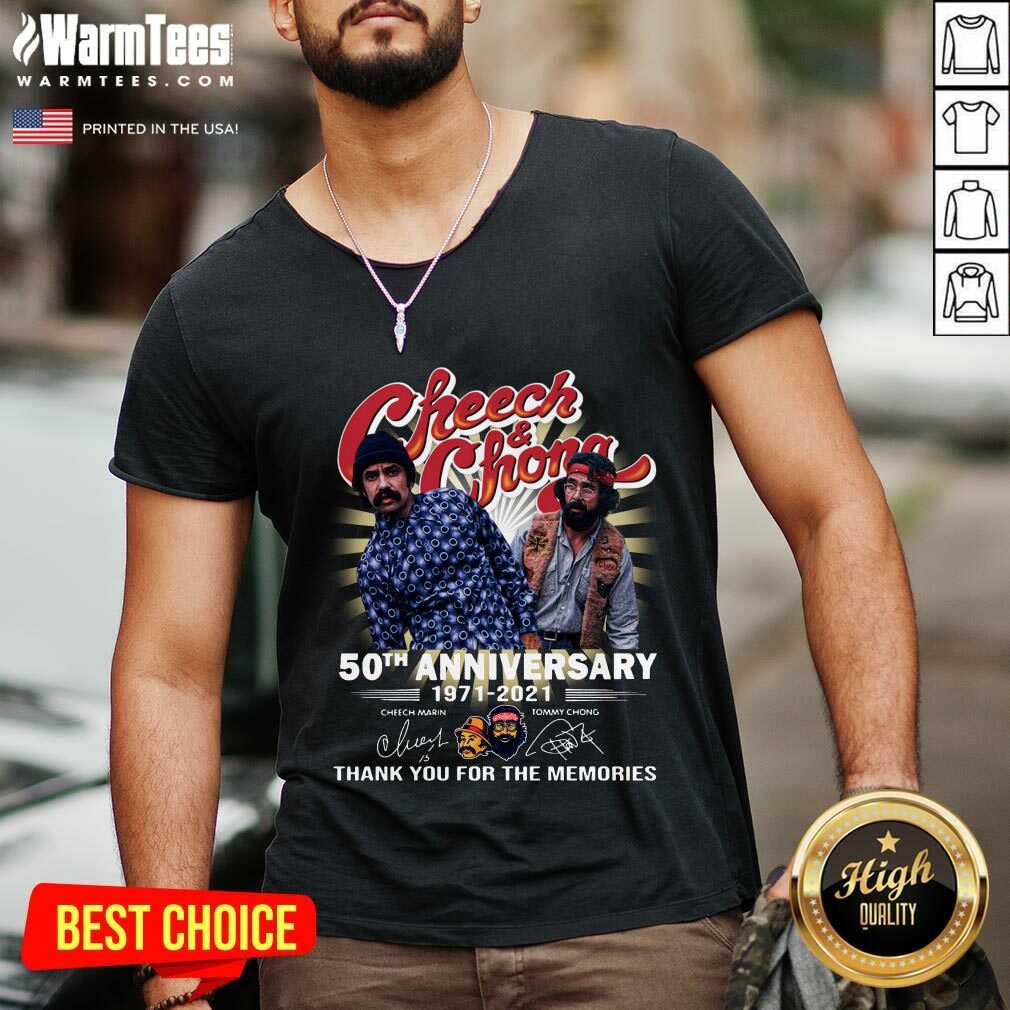 Hot Cheech And Chong 50th Anniversary 1971 2021 Thank You For The Memories Signatures Shirt - Image 5
