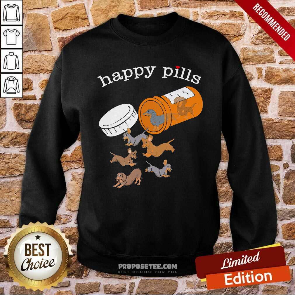 Hot Dachshund Happy Pills Shirt - Image 5