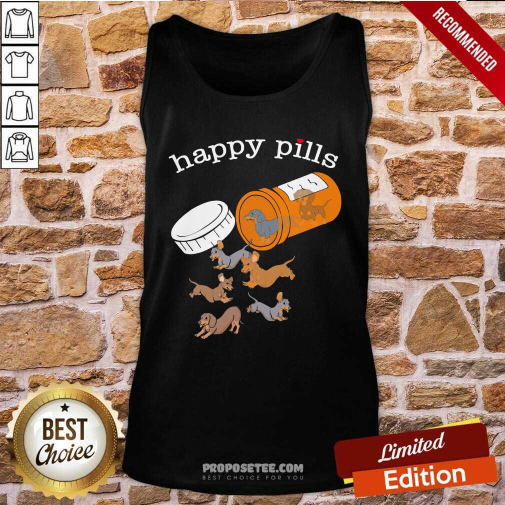 Hot Dachshund Happy Pills Shirt - Image 4