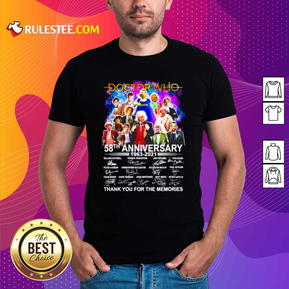 Hot Doctor Who 58Th Anniversary 1963 2021 Signature Thank You For The Memories Shirt