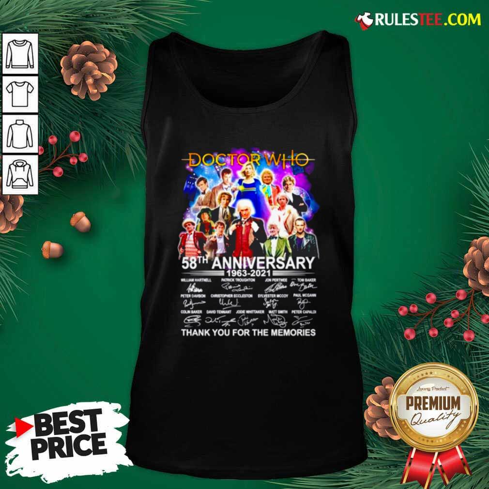 Hot Doctor Who 58Th Anniversary 1963 2021 Signature Thank You For The Memories Shirt - Image 4