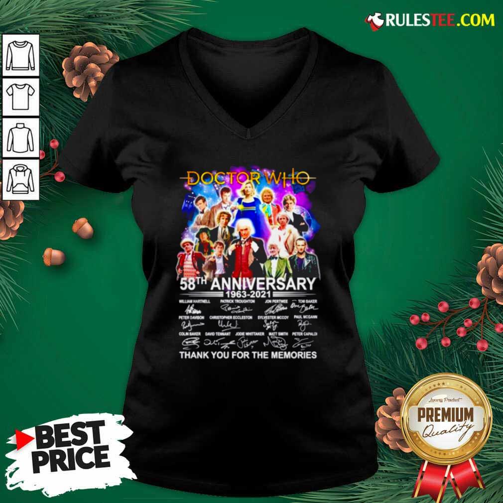 Hot Doctor Who 58Th Anniversary 1963 2021 Signature Thank You For The Memories Shirt - Image 3