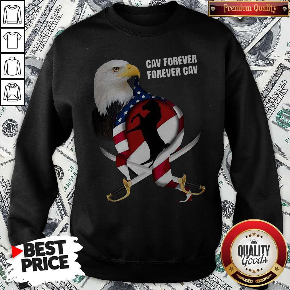 Hot Eagles Cav Forever American Flag Independence Day Shirt - Image 4