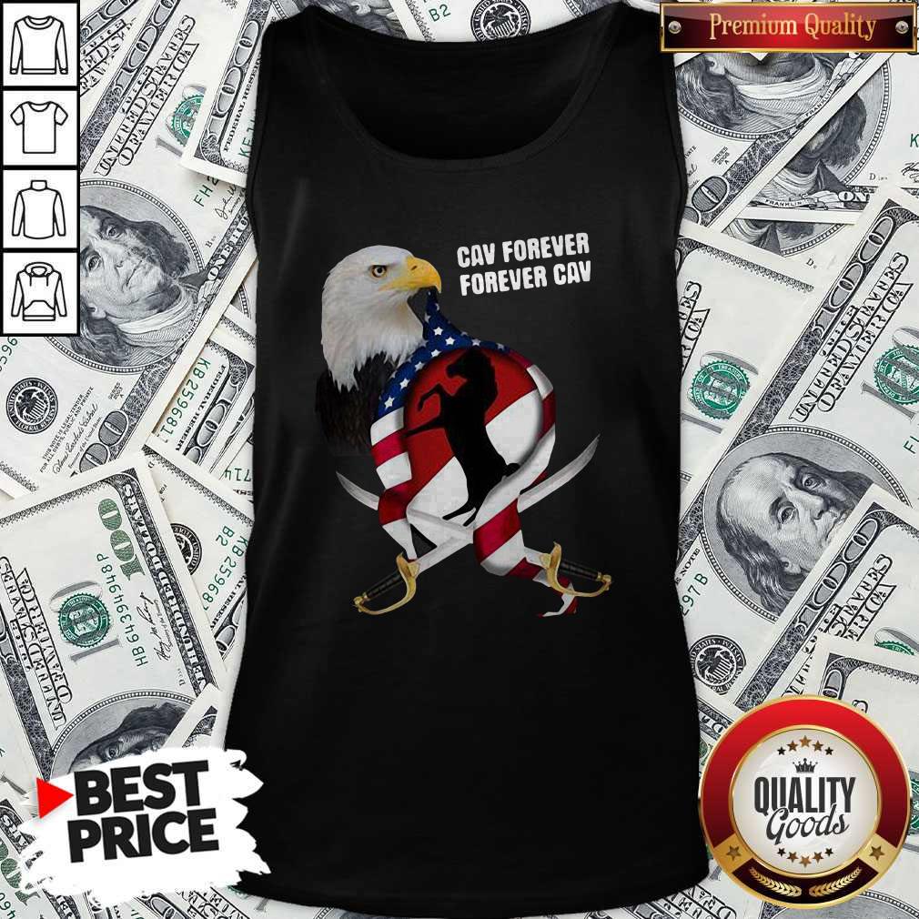 Hot Eagles Cav Forever American Flag Independence Day Shirt - Image 3