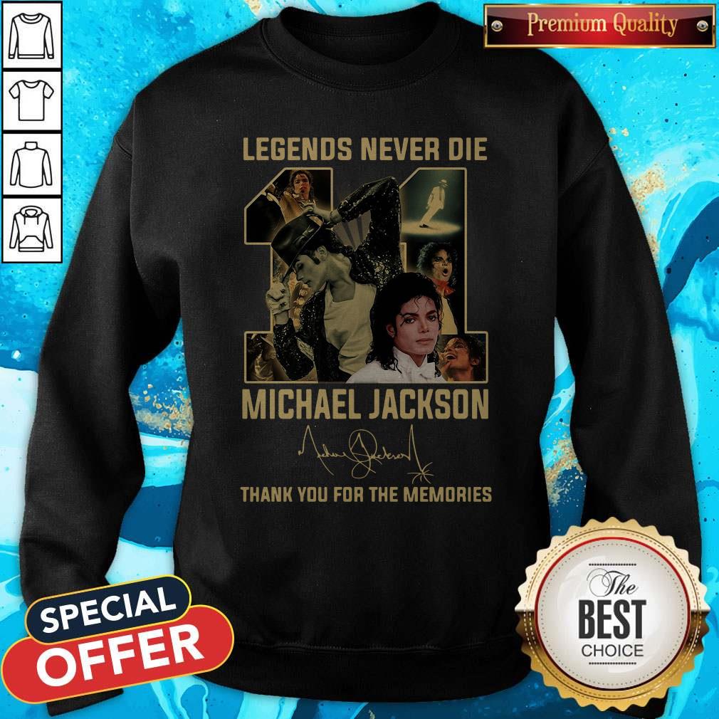 Hot Egends Never Die 11 Michael Jackson Thank You For The Memories Signature Shirt - Image 4