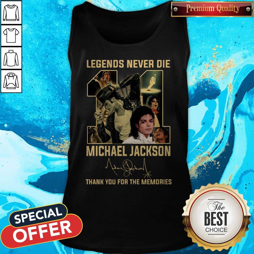 Hot Egends Never Die 11 Michael Jackson Thank You For The Memories Signature Shirt - Image 3