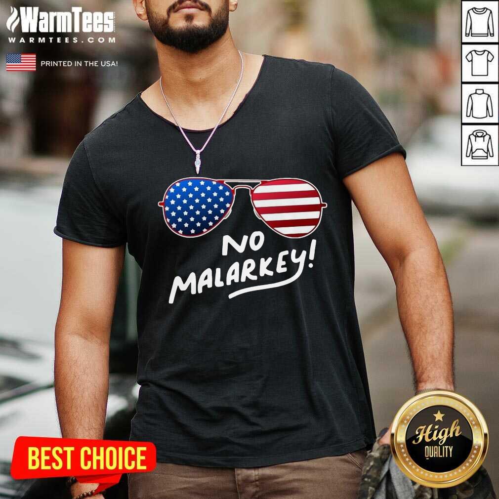 Hot Glasses American Flag No Malarkey 5 Shirt - Image 3