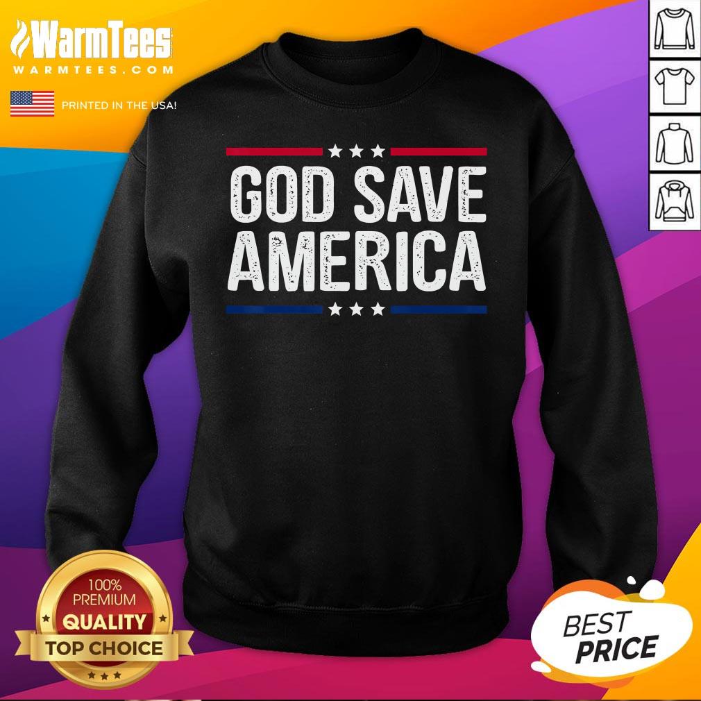 Hot God Save America Shirt Retro Vintage Style Tee Shirt - Image 4