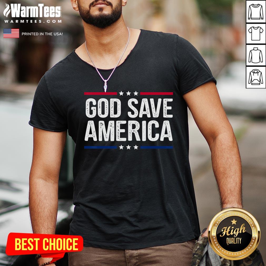 Hot God Save America Shirt Retro Vintage Style Tee Shirt - Image 3