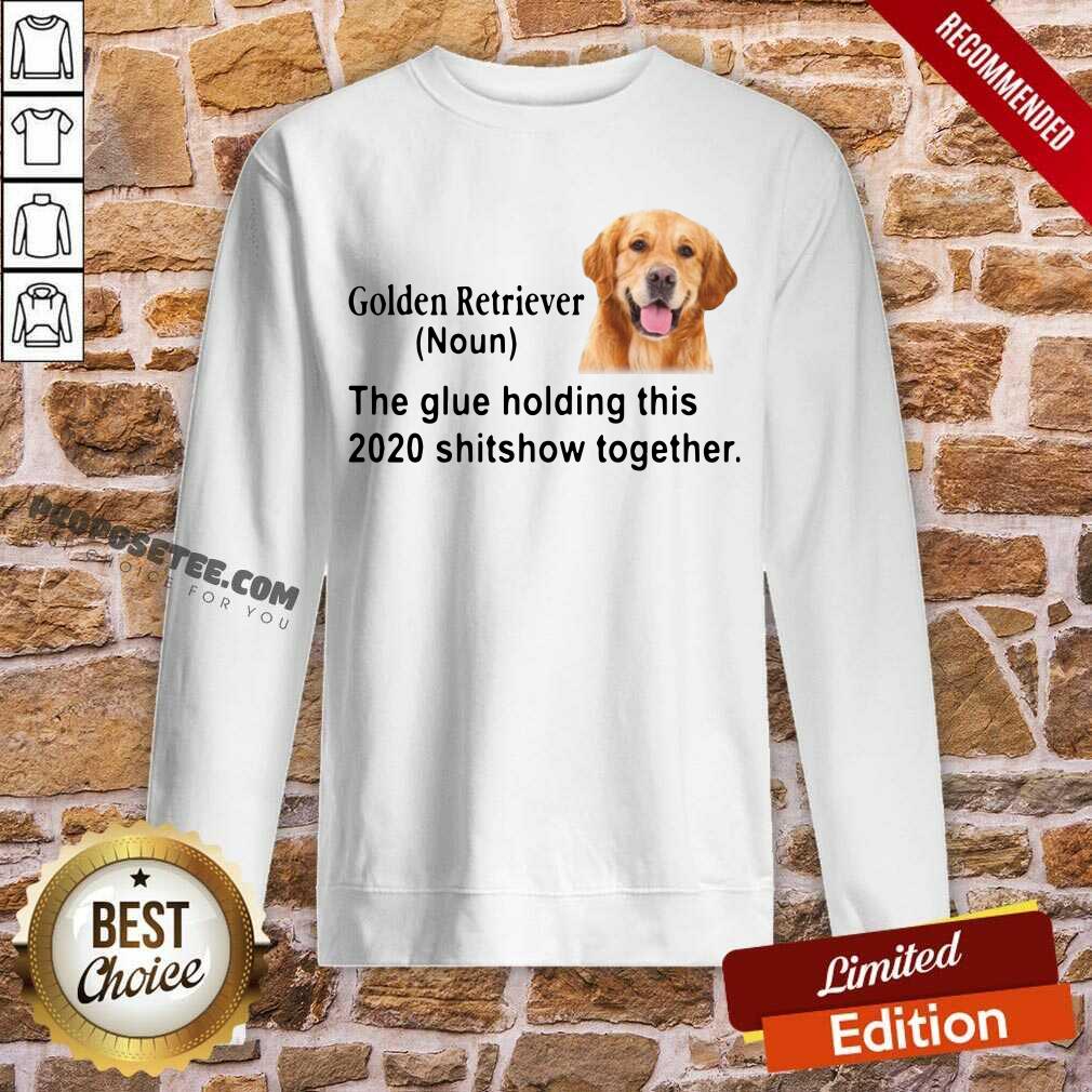Hot Golden Retriever The Glue Holding This 2020 Shitshow Together Shirt - Image 5
