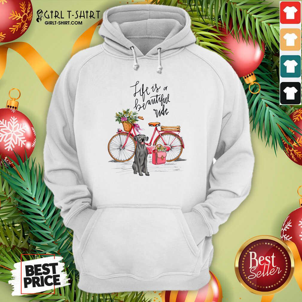 Hot Great Dane Bike Like A Beautiful Ride Shirt - Image 2