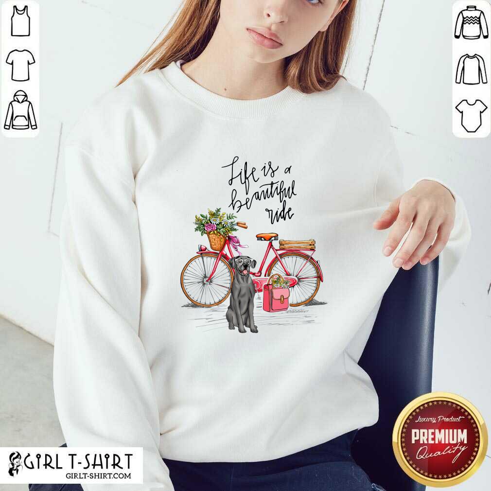 Hot Great Dane Bike Like A Beautiful Ride Shirt - Image 4