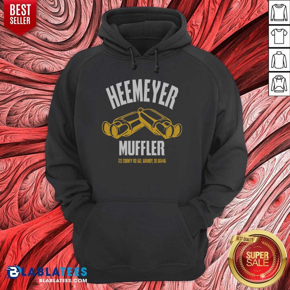 Hot Heemeyer Muffler Dual Mufflers 723 County Rd 612 Granby Colorado 80446 Shirt - Image 2