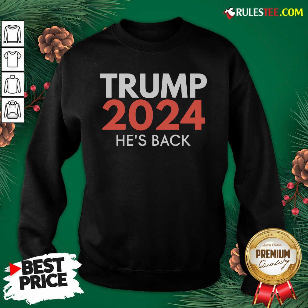 Hot He’s Back Trump 2024 Reelection Shirt - Image 5