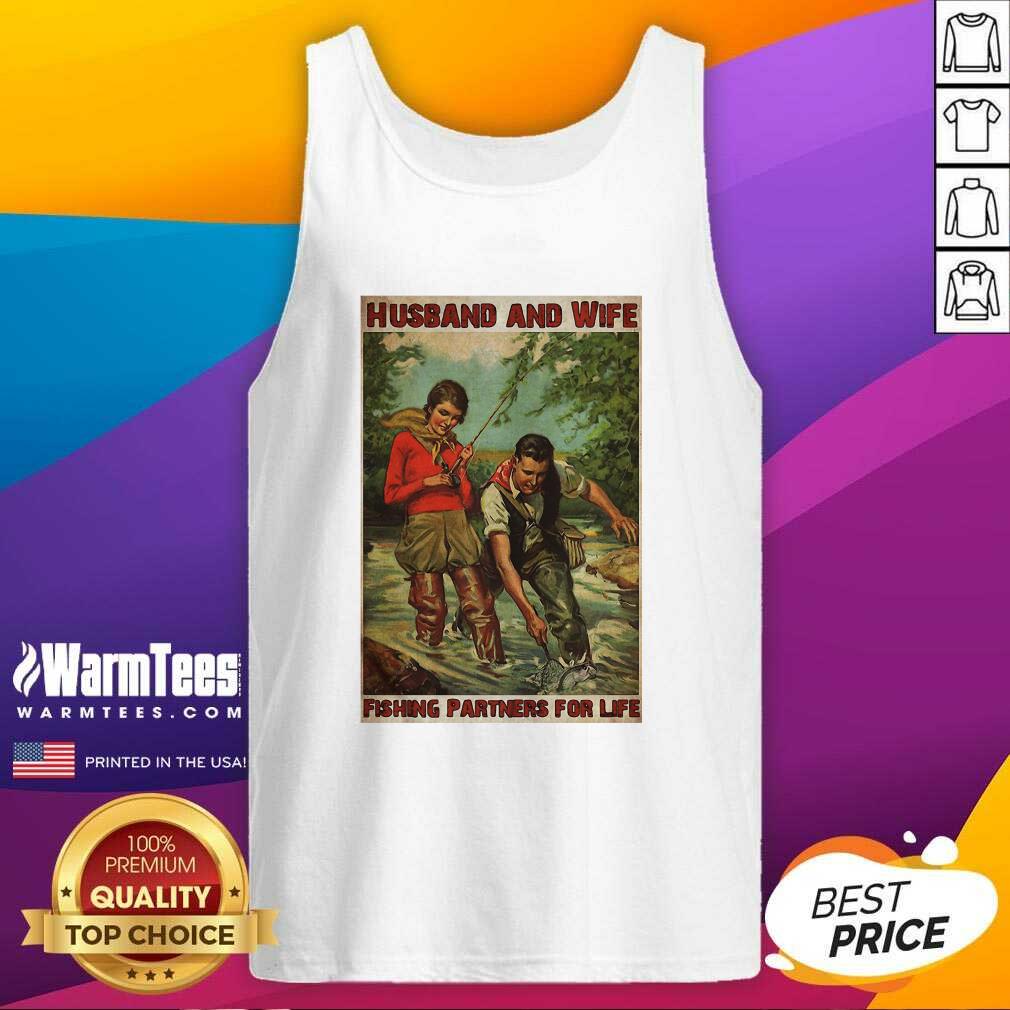 Hot Husband And Wife Fishing Partners For Life Shirt - Image 4